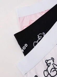Men'S Cartoon Bear Print Boxers (3-Piece Set) - Multicolor - View 7