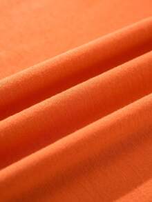 SHEIN LUNE Women's Claw & Letter Print Dress - Orange - View 4