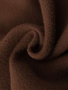 Manfinity 寬鬆男款手勢印花連帽衫,保暖襯裡 - 咖啡棕 - 查看 5