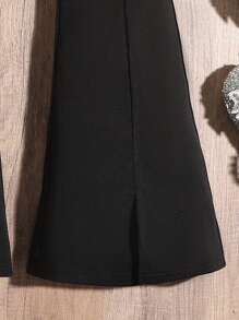 Sparklyn 少女時尚純色喇叭褲