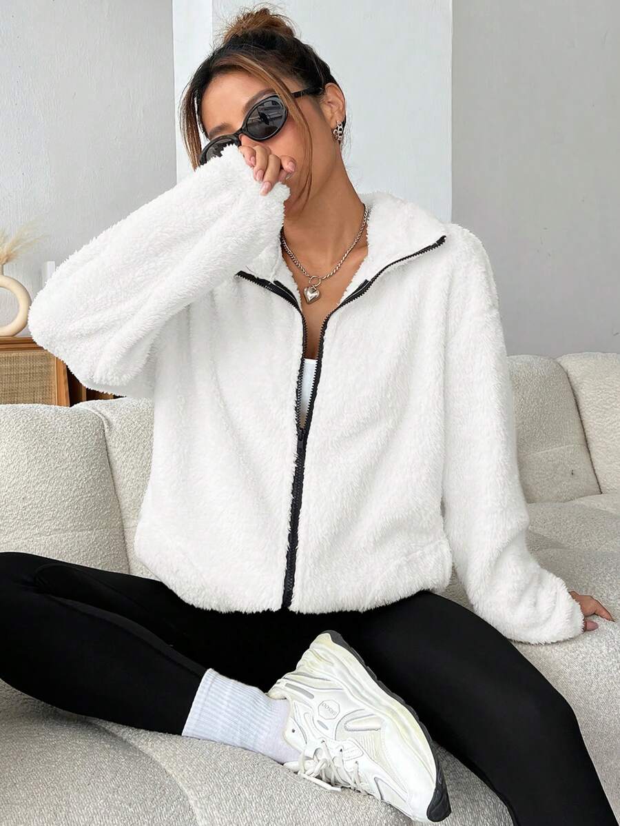 SHEIN EZwear 女士外套 - 白色 - 查看 1