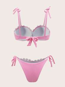 Swim Mod Women's Floral Decorated Bikini Set Valentine Summer Beach