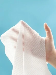 SHEIN Swim Knot Front Hem Trimmed Cami Top And Skirt Cover Up Set Summer - White - View 8