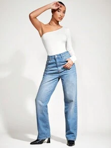 SHEIN BASICS Body Liso De Un Hombro