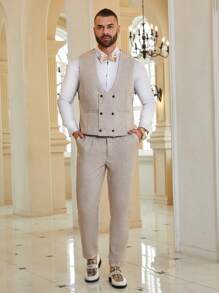 Calvornis Nam Kích thước lớn Bộ đồ - Màu be - Xem 5