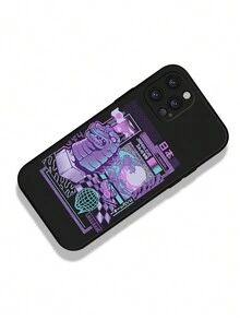 Ilustrata 日式樂趣彩繪黑色手機殼,兼容 Iphone 12 13 14 系列等其他型號,保護殼 - 彩色 - 查看 2