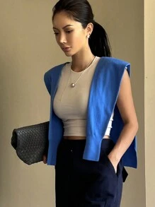 DAZY 女士短款修身打底 T 恤 夏季 - 杏色 - 查看 4
