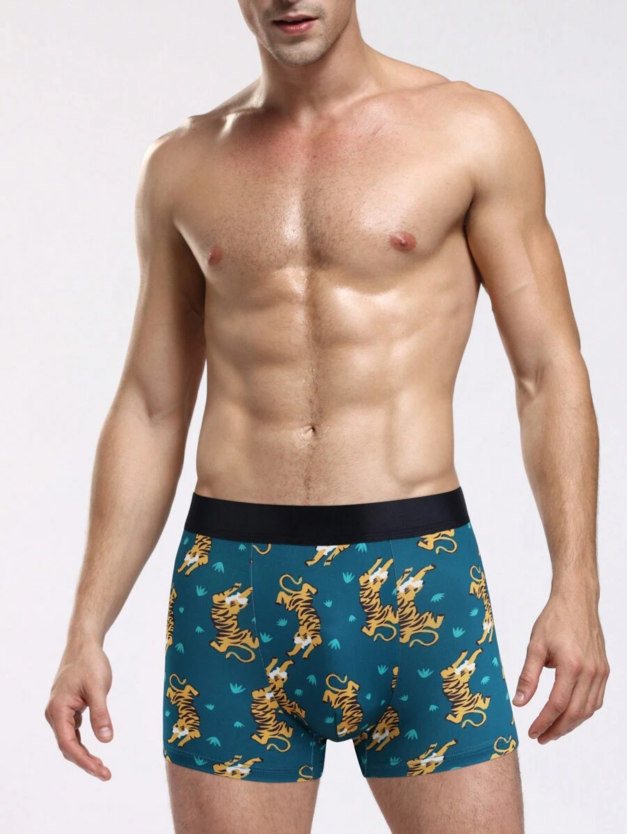 Men'S Animal Print Boxer Shorts - Multicolor - View 1
