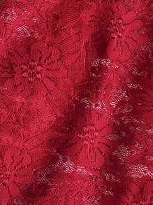 Newborn Baby Girls' Lace Romper With Headband Photography Set - Red - View 8