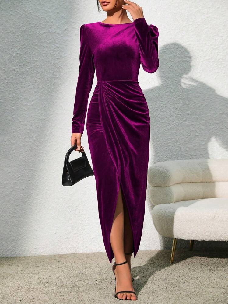 Robe Gothique Violette Shein - Velours Et Dentelle - Taille M (38) - Occasion Parfait état