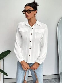 SHEIN Essnce Vrouwen Lange mouwen Shirt Voor Woon-werkverkeer En Casual Draag , Voor Valentijnsdag
