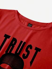 Slaydiva 圖案印花短袖t恤 - 紅色 - 查看 4