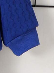 男嬰長袖連帽運動衫套裝,附字母貼片和色塊設計,3 件套