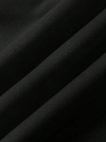 SHEIN EZwear 女款骷髏圖案束口帽衫 - 黑色 - 查看 6