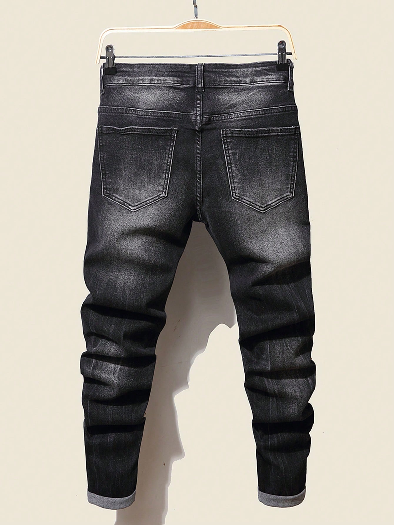 Jean for Hommes Baggy Déchiré Jean Hip Hop Jean Délavé Décontracté Vintage Jean Adolescent Skateboard Pantalon Streetwear (Color : Blue, Size : S