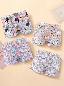 Toddler Girls' Cartoon Printed Boxer Briefs - Multicolor - View 1