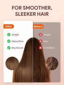 JMMO 2-In-1 Hot Comb Hair Straightener, Electric Comb, Portable Travel Anti-Burn Beard Press-Type Ceramic Curling Smooth Comb-US Plug - Black - View 2