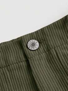 SHEIN MOD 女士寬腳褲 - 軍綠色 - 查看 4