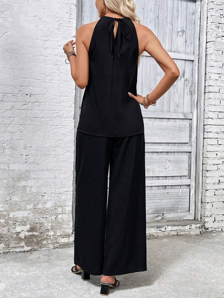 Women'S Solid Color Casual 2-Piece Set