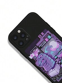 Ilustrata 日式樂趣彩繪黑色手機殼,兼容 Iphone 12 13 14 系列等其他型號,保護殼 - 彩色 - 查看 3