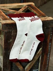 Willy Wonka and the Chocolate Factory X ROMWE Frauen Mittel-kälber-socken