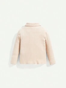 Cozy Pixies Baby Boys' Solid Color Turtleneck Sweater And Overalls Pants Set - Multicolor - View 4