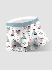 Men 5pcs Cartoon Graphic Boxer Brief - Multicolor - View 5