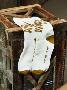 Willy Wonka and the Chocolate Factory X ROMWE 女士中筒襪 - 彩色 - 查看 3