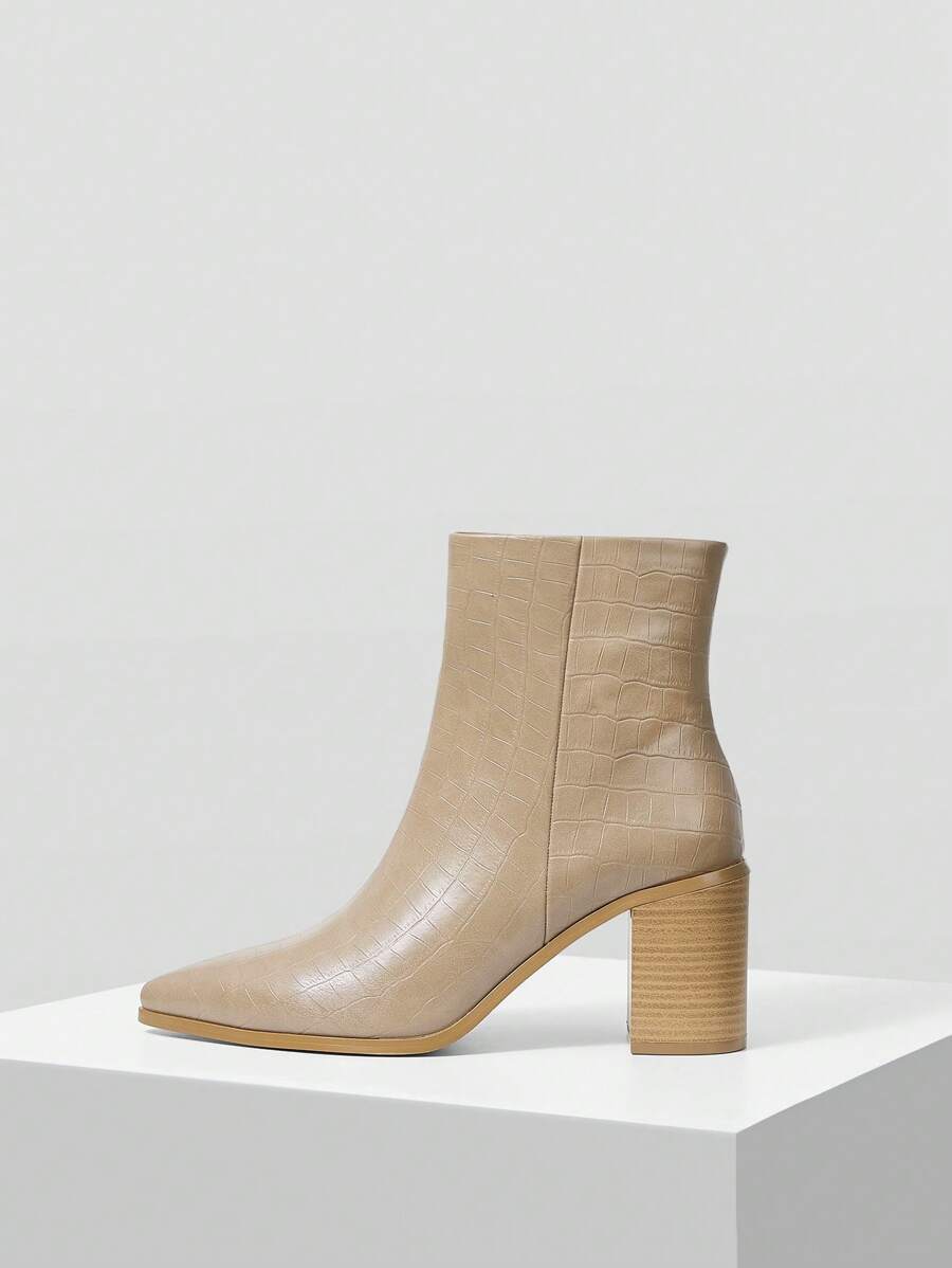 MOTF PREMIUM 石形圖案女性時尚靴子