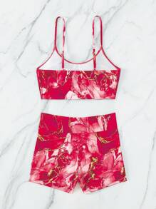 SHEIN Swim 夏季沙灘隨機印花比基尼套裝情人節 - 彩色 - 查看 6