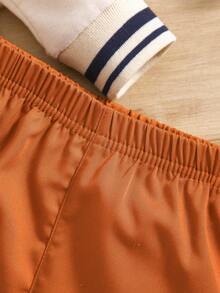 寶寶男孩復古英國學院熊和字母印花運動衫和寬松棕色褲子 - 彩色 - 查看 3