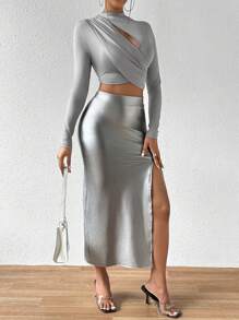 Zolique 女士金屬色修身2入組 - 銀色 - 查看 4