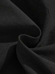 Dambyxor med dragsko i midjan, avslappnade joggingbyxor, minimalistisk design och mångsidig vår - Svart - Visa 4