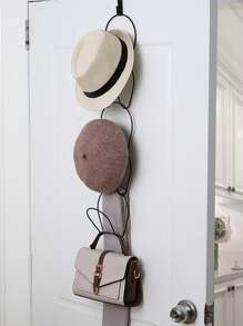 ROMWE 1pc Black Multiple Layer Hat Organizer Hook - Black - View 2