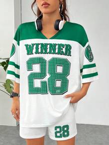 SHEIN Coolane Trắng Cao su In 2 cái/bộ - màu xanh lá - Xem 3