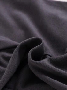 SHEIN Em bé Con trai Lá thư In Ngắn tay Vòng cổ Áo Và Quần có chân Bộ - màu đen - Xem 9