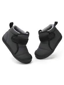 冬季保暖内衬柔软、轻便、舒适的婴儿靴 - 灰色 - 查看 1