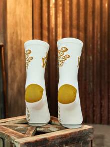 Willy Wonka and the Chocolate Factory X ROMWE 女士中筒襪 - 彩色 - 查看 2