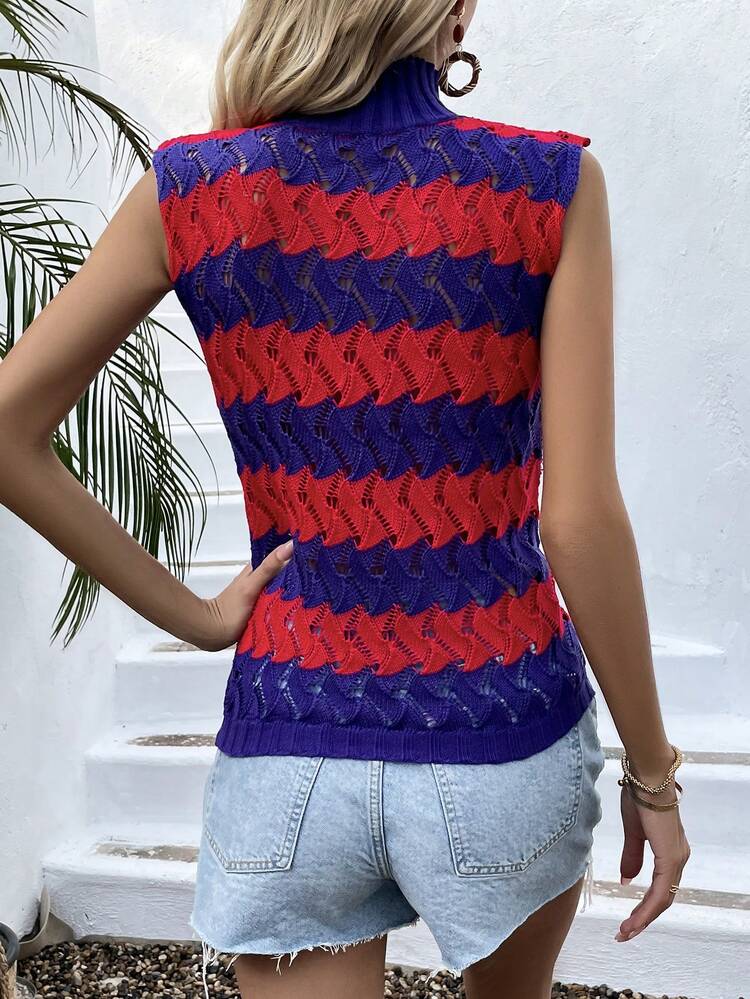 Women'S Striped Sweater Vest