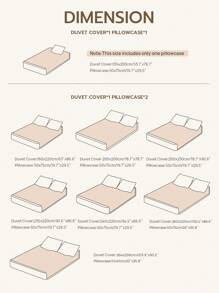 2/3pcs Soft & Gentle Duvet Cover Set, All-Season Comfort And Breathable,Duvet Cover*1 Pillowcase*1/2,Beige