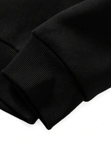 Manfinity Nam In biểu thức Dây rút Áo Hoodie & Quần thể thao - màu đen - Xem 8