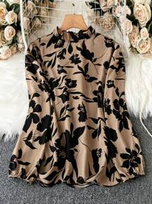 SHEIN Clasi Camicia / Blusa Taglia Grande Con Stampa Floreale