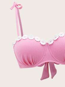 Swim Mod Women's Floral Decorated Bikini Set Valentine Summer Beach