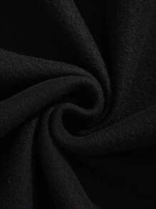 ROMWE MEN Anime Men's Cartoon Character Printed Zipper Hoodie - Black - View 4