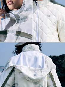 In My Nature 女款迷彩印花滑雪夾克 - 白色 - 查看 8