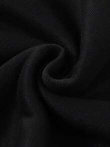 Men'S Cartoon Alphabet Print Hooded Fleece Sweatshirt - Black - View 3