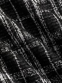 DAZY Chân váy maxi kẻ caro thường ngày dành cho nữ - màu đen - Xem 7