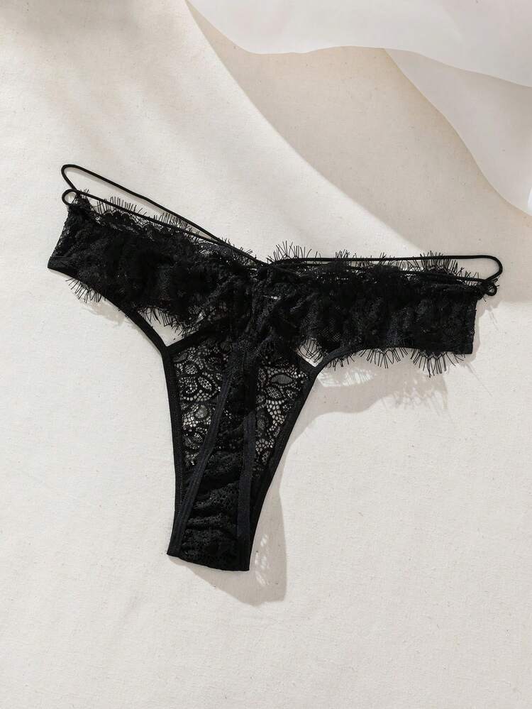 Women's Lace Hollow Out Thong Lingerie, Sexy