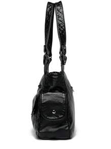 ROMWE Grunge Punk 休闲女士单肩包/手提包大容量手提包适合通勤、上学