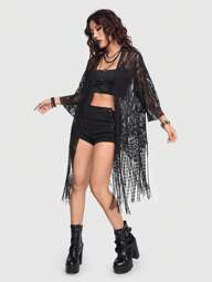 Goth Haut En Dentelle Perspective Noir Sexy